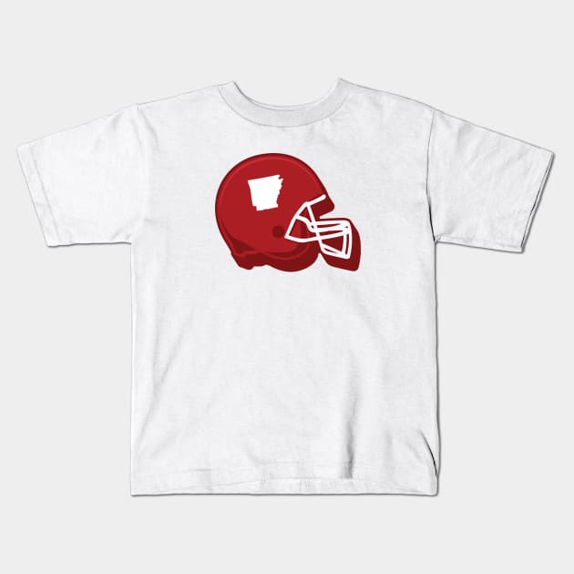 Arkansas Football Helmet Kids T-Shirt by SLAG_Creative